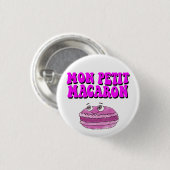 Mon Petit Macaron Retro Groovy Ronde Button 3,2 Cm (Voorkant /achterkant)