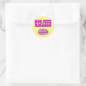Mon Petit Macaron Retro Groovy Ronde Sticker (Tas)