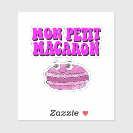 Mon Petit Macaron Retro Groovy Sticker (Vel)