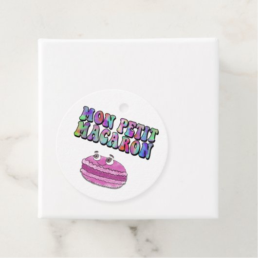 Mon Petit Macaron Retro Tie Dye Groovy Bedankjes Labels (In situ)
