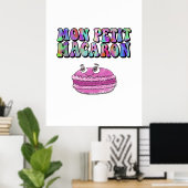 Mon Petit Macaron Retro Tie Dye Groovy Poster (Thuiskantoor)
