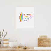 Mon Peuple Favori M'Appelle Poster Maman (Cuisine)