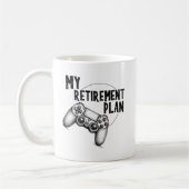 Mon plan de retraite gaming mug buvette de café (Gauche)
