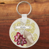 Mon porte-clés croix chrétienne Amaryllis (Recto)