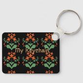 Mon porte-clés Texte Fleur Image Imprimée Magnifiq (Recto)