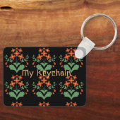 Mon porte-clés Texte Fleur Image Imprimée Magnifiq (Recto)