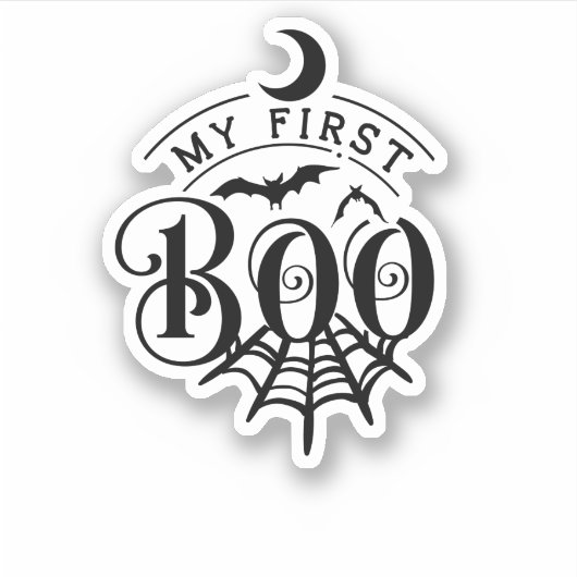 Mon premier autocollant Boo Halloween (Devant)