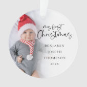 Mon premier bébé de Noël 2 Photos Nom Année (devant)