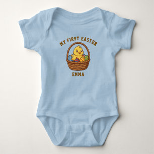 Mon premier body bébé poussin de Pâques Nom pers