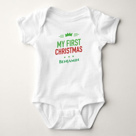 Mon premier body de Noël pour bébé (Devant)