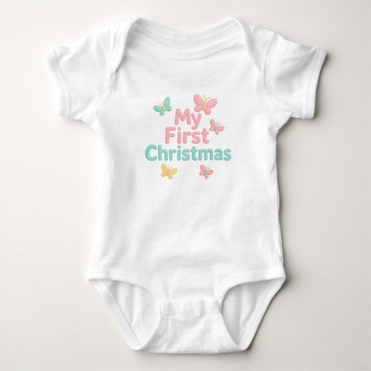 Mon premier body de Noël pour bébé (Devant)