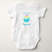 Mon premier body pour Pâques Blue Bunny bébé (Dos)