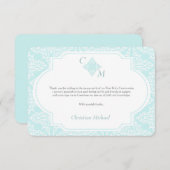 Mon premier carte de remerciements de bleu de (Devant / Derrière)