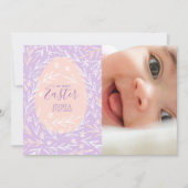 Mon premier Carte photo de bébé rose Peach et Lila (Devant)