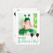Mon premier Carte photo de jour férié St. Patricks (Devant/Arrière en situation)