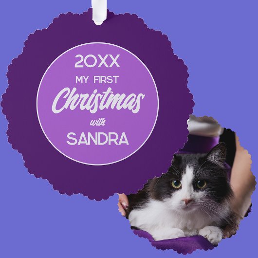 Mon Premier Chat de Noël Ornement