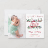 Mon premier Faire-part de naissance photo Noël (Devant)