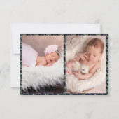 Mon premier Faire-part de naissance photo Noël (Dos)