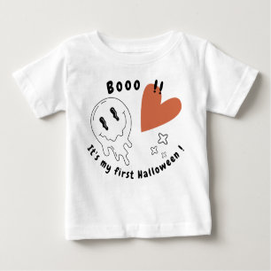 Mon premier Halloween mignon fantôme blanc T-shirt