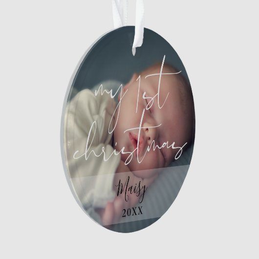 Mon premier Noël 2 Photo Élégant Script (devant)