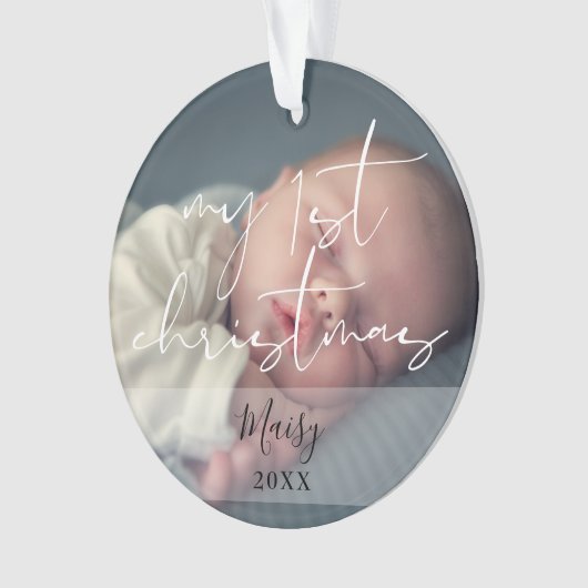 Mon premier Noël 2 Photo Élégant Script (devant)