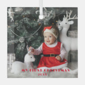 Mon premier Noël - Bébé mignon ornement photo (Recto)
