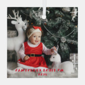 Mon premier Noël - Bébé mignon ornement photo (Verso)