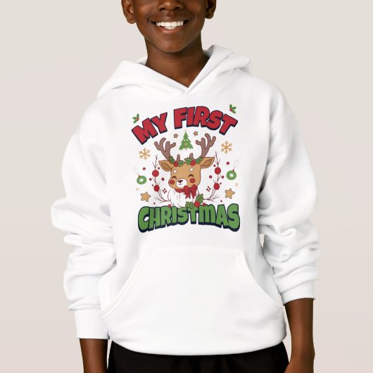 Mon premier Noël Chiot Renne Bébé 1er Noël (Devant)