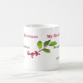 Mon premier Noël comme grand-mère sainte baies Mug (Centre)