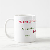Mon premier Noël comme grand-mère sainte baies Mug (Gauche)
