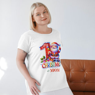 Mon premier Noël en famille Maman T-shirt de Noël