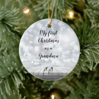 Mon premier Noël en ornement céramique grand-mère