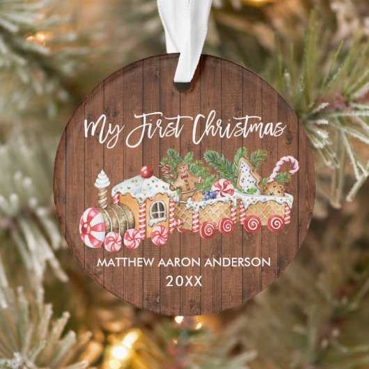 Mon premier Noël en pain d'épices en bois Train Ba (Arbre)