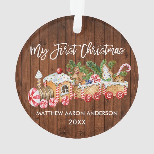 Mon premier Noël en pain d'épices en bois Train Ba (dos)