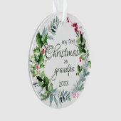 Mon premier Noël Grandpa Wreath Modern Holly (devant)