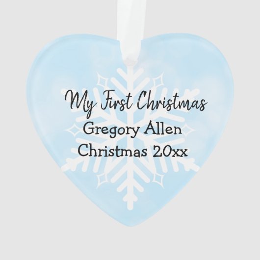 Mon premier Noël Nouveau bébé Keepsaké (dos)