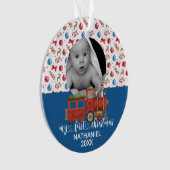 Mon premier Noël Nouveau Train de bébé aquarelle p (devant)