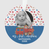 Mon premier Noël Nouveau Train de bébé aquarelle p (devant)