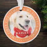 Mon premier Noël pour toujours Accueil Moderne Pho<br><div class="desc">Ce design simple et classique est composé de typographie serif et d'ajouter une photo personnalisée. "Mon premier Noël dans ma maison à jamais" encercle la photo personnalisée.</div>