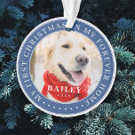Mon premier Noël pour toujours Accueil Moderne Pho<br><div class="desc">Ce design simple et classique est composé de typographie serif et d'ajouter une photo personnalisée. "Mon premier Noël dans ma maison à jamais" encercle la photo personnalisée.</div>