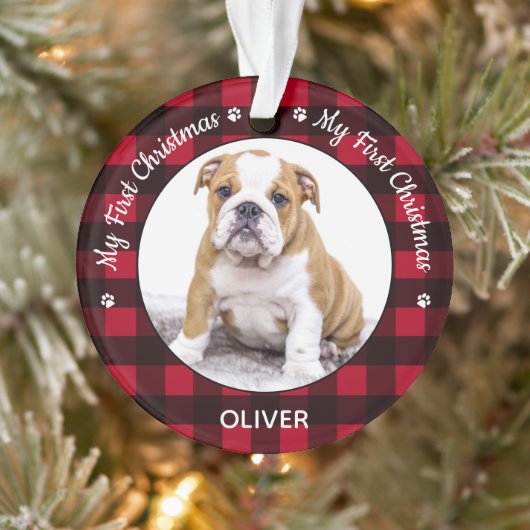 Mon premier Noël Rouge Plaid Chien Chien Chien Chi (Arbre)