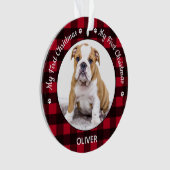 Mon premier Noël Rouge Plaid Chien Chien Chien Chi (devant)