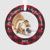Mon premier Noël Rouge Plaid Chien Chien Chien Chi (dos)