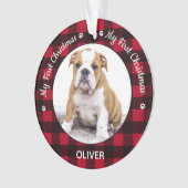 Mon premier Noël Rouge Plaid Chien Chien Chien Chi (devant)