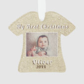 Mon premier Noël Rustique Photo de bébé (dos)