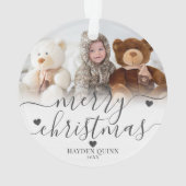 Mon Premier Noël Script Nouveau Bébé Photo (dos)