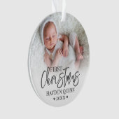 Mon Premier Noël Script Nouveau Bébé Photo (devant)