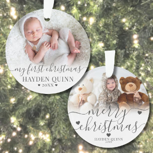 Mon Premier Noël Script Nouveau Bébé Photo