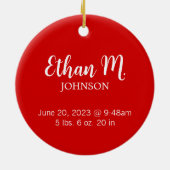 Mon premier ornement de Noël pour bébé (Dos)