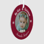 Mon premier ornement encadré de flocon de neige de (devant)